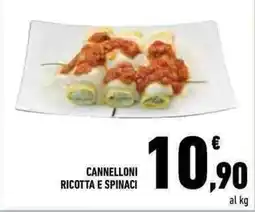 Conad Cannelloni ricotta e spinaci offerta