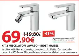 Kreo Brico e Casa Kit 2 miscelatori lavabo + bidet Maibel offerta
