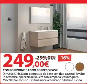 Composizione bagno sospeso easy