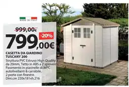 Kreo Brico e Casa Casetta da giardino Tuscany 200 offerta