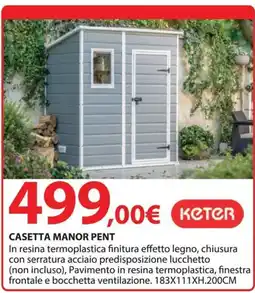 Kreo Brico e Casa Casetta Manor Pent Keter offerta