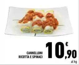 Conad Superstore Cannelloni ricotta e spinaci offerta