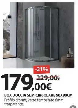 Kreo Brico e Casa Box doccia semicircolare 90x90cm offerta