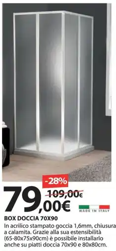 Kreo Brico e Casa Box doccia 70x90 offerta