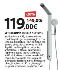 Kreo Brico e Casa Set colonna doccia Neptune offerta