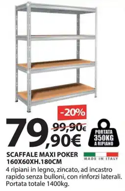 Kreo Brico e Casa Scaffale Maxi Poker offerta