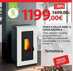 Kreo Brico e Casa Stufa a pellet King 12 canalizzabile offerta
