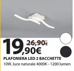 Kreo Brico e Casa Plafoniera led 2 bacchette offerta
