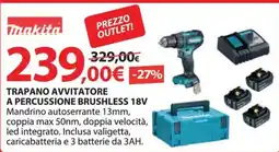 Kreo Brico e Casa Makita trapano avvitatore a percussione brushless 18V offerta
