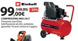 Kreo Brico e Casa Compressore aria Einhell 24LT offerta