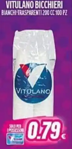 Vitulano Drugstore Bicchieri bianchi trasparenti Vitulano offerta