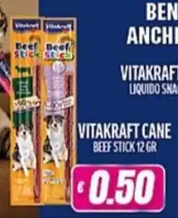 Vitulano Drugstore Vitakraft cane beef stick offerta