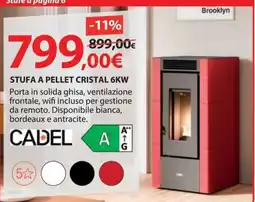 Kreo Brico e Casa Stufa a pellet Cristal 6kW offerta