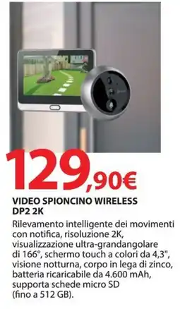 Kreo Brico e Casa Video spioncino wireless DP2 2K offerta