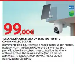 Kreo Brico e Casa Telecamera a batteria da esterno HB8 Lite offerta