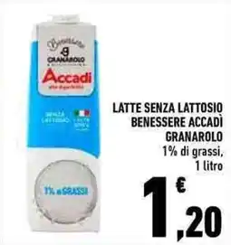 Conad Latte senza lattosio Benessere Accadì Granarolo offerta
