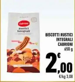 Conad Biscotti rustici integrali Cabrioni offerta