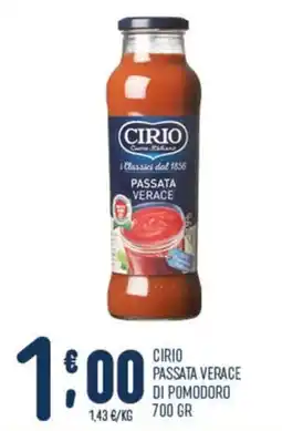 Gruppo Pascar Passata verace Cirio offerta