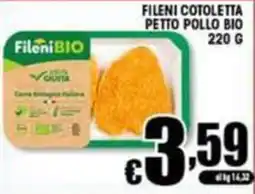 Sacoph Fileni BIO filetto cotoletta petto pollo bio offerta