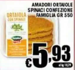 Sacoph Ortaiola con spinaci offerta