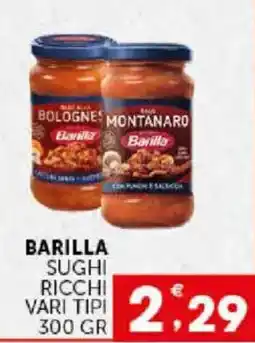 Issimo supermercado Barilla sughi ricchi vari tipi offerta