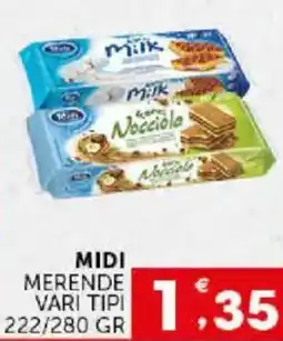 Issimo supermercado Midi merende vari tipi offerta