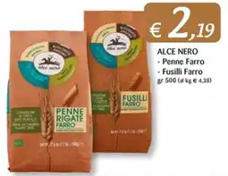 Supermercati Bruscoli Alce Nero Penne Rigate Farro offerta