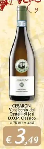 Supermercati Bruscoli Cesaroni Verdicchio dei Castelli di Jesi D.O.P. Classico offerta