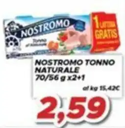 MA Supermercati Nostromo tonno naturale offerta
