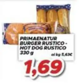 MA Supermercati Primaenatur burger rustico - hot dog rustico offerta