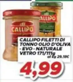 MA Supermercati Callipo filetti di tonno olio d'oliva offerta