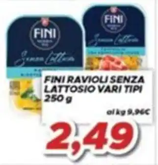 Fini ravioli senza lattosio