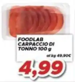 MA Supermercati Foodlab carpaccio di tonno offerta