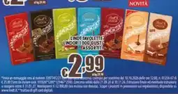 Sacoph Lindt Tavolette Lindor offerta