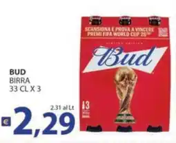Supermercati Bruscoli Bud birra offerta