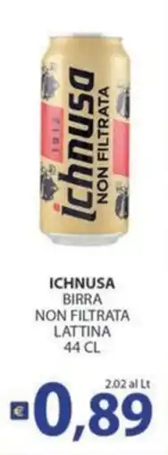 Supermercati Bruscoli Ichnusa birra non filtrata offerta
