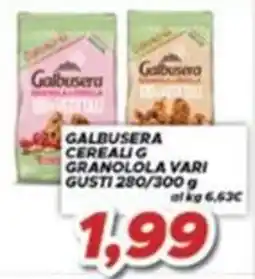MA Supermercati Galbusera cereali g granola vari gusti offerta