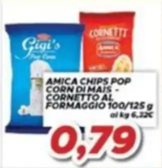 Amica chips pop corn di mais - cornetto al formaggio
