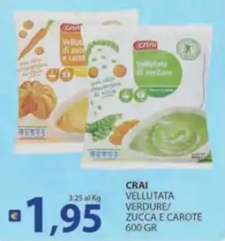 Supermercati Bruscoli Crai vellutata verdure/zucca e carote offerta