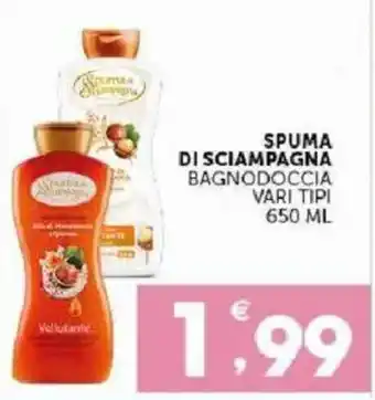 Spuma di sciampagna bagnodoccia