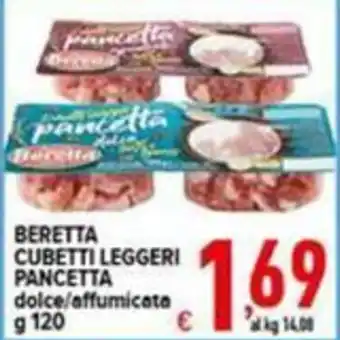 Beretta cubetti leggeri pancetta dolce/affumicata