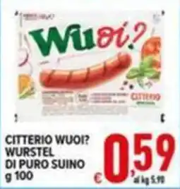 Iper Triscount Citterio Wuoi? Wurstel di puro suino offerta