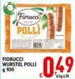 Iper Triscount Fiorucci wurstel pollì offerta