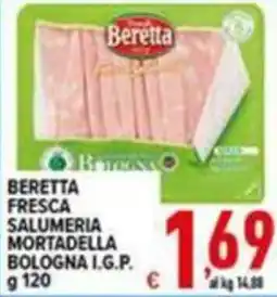 Iper Triscount Beretta fresca salumeria mortadella bologna i.g.p. offerta