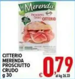 Iper Triscount Citterio Merenda Prosciutto Crudo offerta
