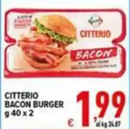 Iper Triscount Citterio bacon burger offerta