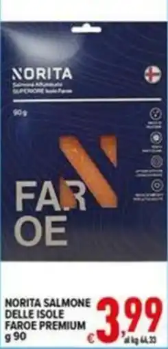 Iper Triscount Norita salmone delle isole faroe premium offerta