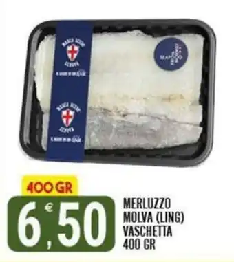 Merluzzo molva (ling) vaschetta