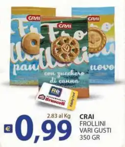 Supermercati Bruscoli Crai frollini vari gusti offerta