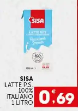 Issimo supermercado Sisa latte p.s. offerta